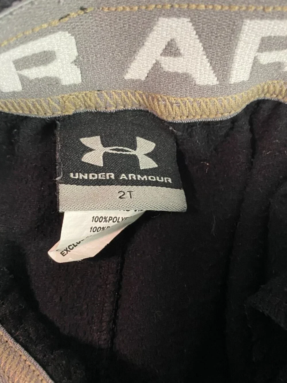 Under Armour Boys Black Fleece Sweatpants 2T